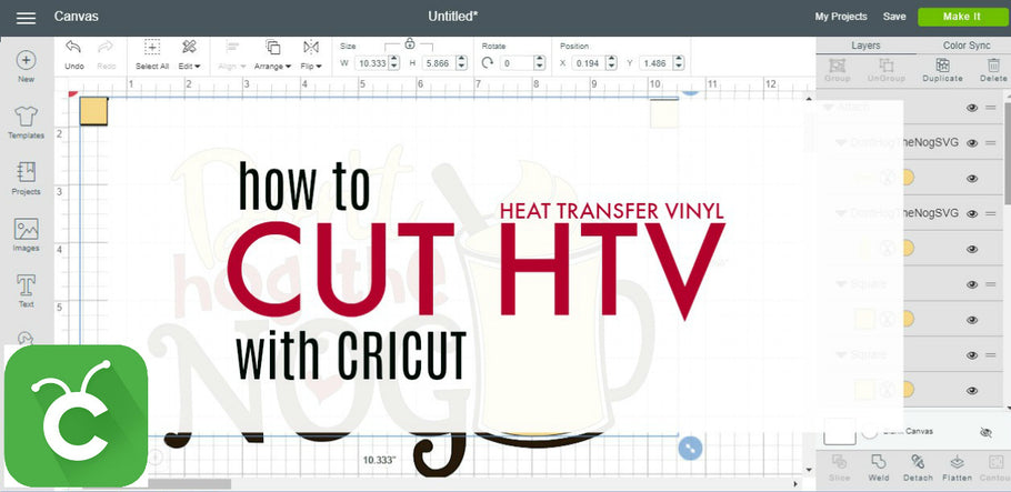 How to Cut Heat Transfer Vinyl (HTV) with Cricut