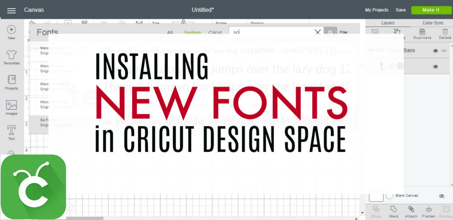 How to Install New Fonts in Cricut Design Space