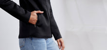 Neoprene black jacket with asymmetric zip - technical apparel by ADAY