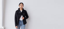 Neoprene black jacket with asymmetric zip - technical apparel by ADAY