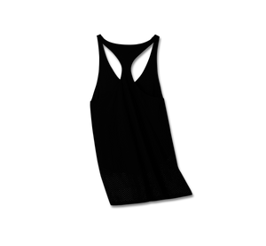 Black technical silk inspired tank top - technical apparel by ADAY