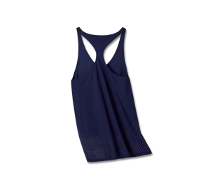 Navy technical silk inspired tank top - technical apparel by ADAY