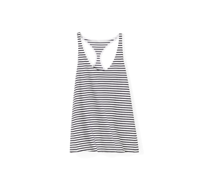 Striped technical silk inspired tank top - technical apparel by ADAY