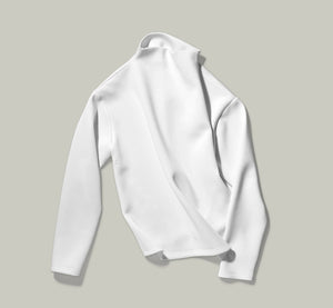 White recycled neoprene sweatshirt - technical apparel by ADAY