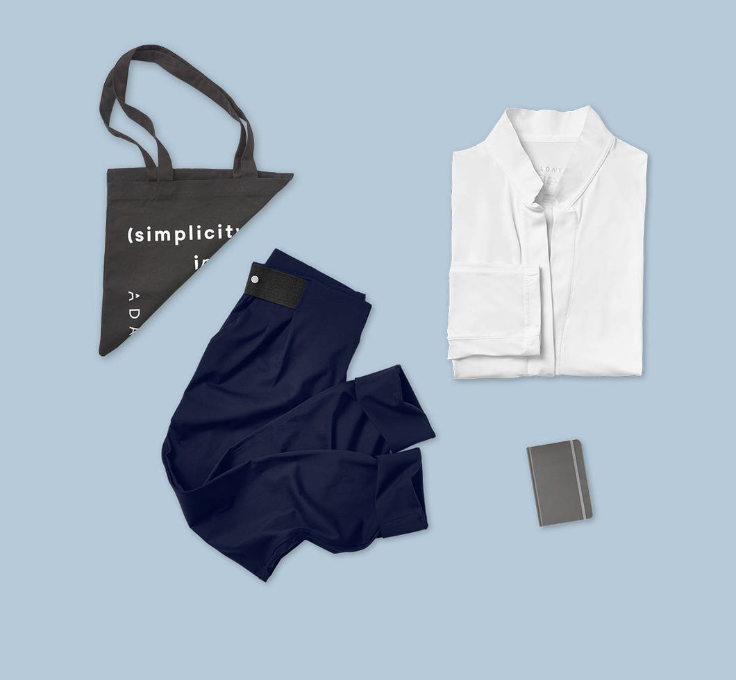 The Monday Uniform by ADAY - Something Borrowed Shirt + Turn it Up Pants