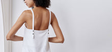 Technical silk camisole with adjustable straps, perfect for travel. Designed by ADAY