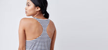 Breton striped technical silk inspired tank top - technical apparel by ADAY