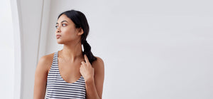 Breton striped technical silk inspired tank top - technical apparel by ADAY