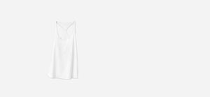 White silk inspired tank top - technical apparel by ADAY