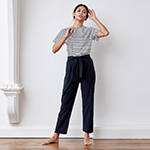 Midnight Technical Silk Crepe Pants by ADAY – wrinkle free, breathable and sweat-wicking