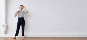 Midnight Technical Silk Crepe Pants by ADAY – wrinkle free, breathable and sweat-wicking