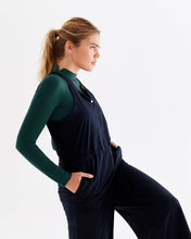 Technical, wide legged, dark navy jumpsuit by ADAY