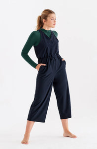 Technical, wide legged, dark navy jumpsuit by ADAY
