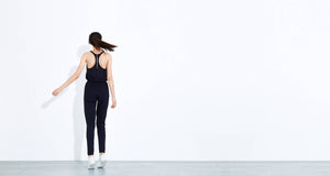 Workout jumpsuit with rose gold zipper - technical apparel by ADAY