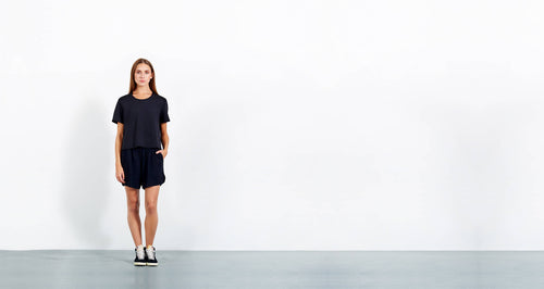 Black stylish basketball shorts - technical apparel by ADAY
