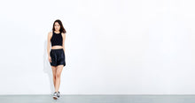 Black wetlook shorts with bonded seams - technical apparel by ADAY