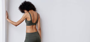 Statement medium impact sports bra in moss by ADAY 