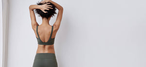 Statement medium impact sports bra in moss by ADAY 