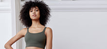 Statement medium impact sports bra in moss by ADAY 