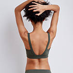 Statement medium impact sports bra in moss by ADAY 