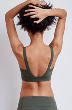 Statement medium impact sports bra in moss by ADAY 