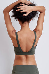 Statement medium impact sports bra in moss by ADAY 