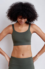 Statement medium impact sports bra in moss by ADAY 