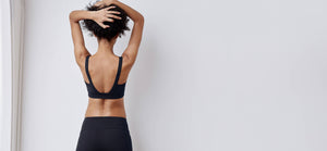 Statement medium impact sports bra in shadow by ADAY