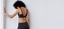 Statement medium impact sports bra in shadow by ADAY