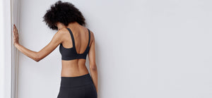 Statement medium impact sports bra in shadow by ADAY