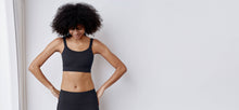 Statement medium impact sports bra in shadow by ADAY