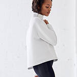 White recycled neoprene sweatshirt - technical apparel by ADAY