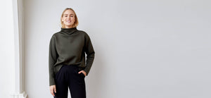 Moss recycled neoprene sweatshirt - technical apparel by ADAY