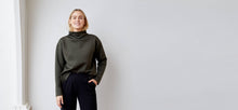 Moss recycled neoprene sweatshirt - technical apparel by ADAY