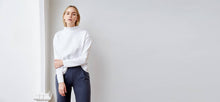White recycled neoprene sweatshirt - technical apparel by ADAY