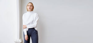 White recycled neoprene sweatshirt - technical apparel by ADAY