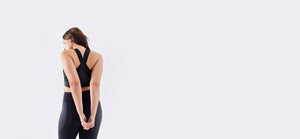 High impact minimal sports bra with bonded straps and a long front body