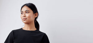 Black technical silk inspired t-shirt with bonded seams - technical apparel by ADAY