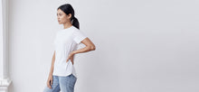 White silk inspired t-shirt with bonded seams - technical apparel by ADAY