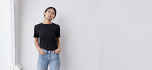 Black technical silk inspired t-shirt with bonded seams - technical apparel by ADAY