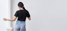 Black technical silk inspired t-shirt with bonded seams - technical apparel by ADAY