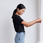 Black technical silk inspired t-shirt with bonded seams - technical apparel by ADAY