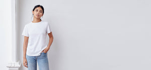 White silk inspired t-shirt with bonded seams - technical apparel by ADAY