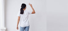 White silk inspired t-shirt with bonded seams - technical apparel by ADAY