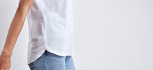 White silk inspired t-shirt with bonded seams - technical apparel by ADAY