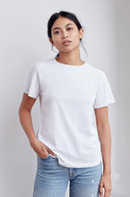 White silk inspired t-shirt with bonded seams - technical apparel by ADAY