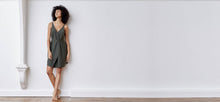 A-line, technical wrap dress with a V-neck and adjustable, removable belt. Technical apparel by ADAY, perfect for travel.
