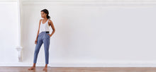 Technical Tailored Pants with elastic waist band, draped front, pockets + cuffed ankles