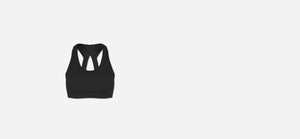 ADAY 'A logo' statement sports bra in black