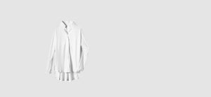 Technical button down shirt with side slits, bonded seams + gunmetal snaps
